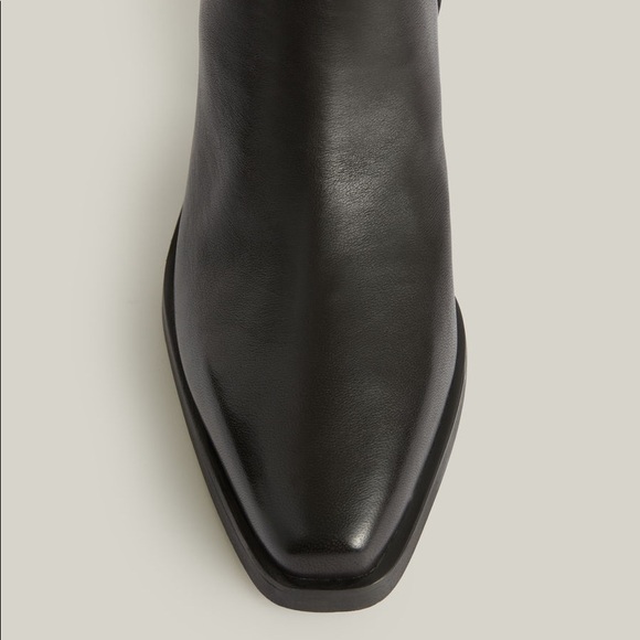 ISO AllSaints | Cohen black leather heeled ankle boot - Picture 3 of 4